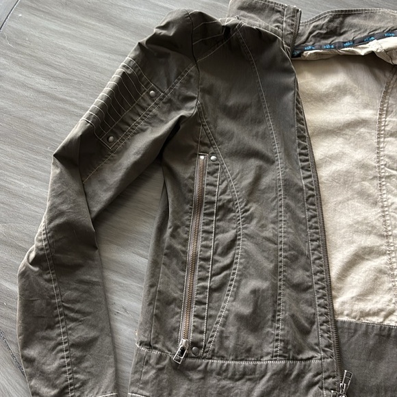 Kuhl women’s XS khaki zip-up moto jacket - Picture 5 of 7